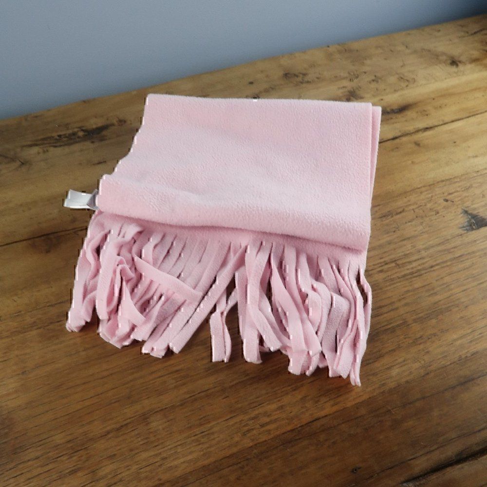 OLD NAVY PINK FLEECE WINTER SCARF WITH FRINGE